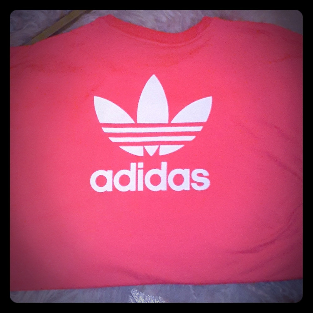 Adidas Trefoil t-shirt dress hot pink XL